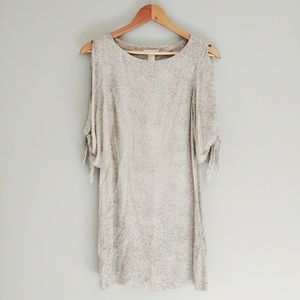 NWOT H&M Cold Shoulder Black and White Shift Dress